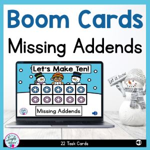 Boom Cards - Winter Missing Addends, Addition with Ten Frames