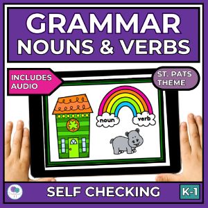 Nouns And Verbs Game | Grammar - Boom Cards