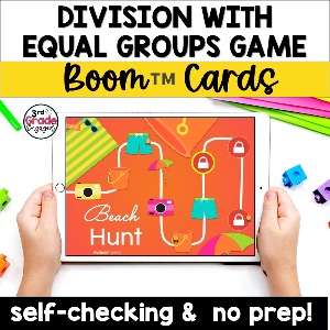 Division with Equal Groups Math Game. - Boom Cards