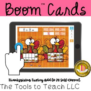 Thanksgiving Turkey Add Movable Food to 20 Self-Correct - Boom Cards