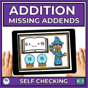 Addition To 20 | Missing Addends - Boom Cards