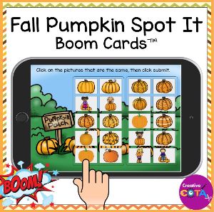 Fall Occupational Therapy Visual Discrimination - Boom Cards