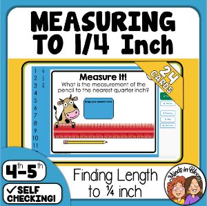 Measure to the Nearest Quarter Inch, Measure with a Ruler