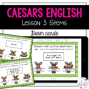 Caesars English 1 Lesson 3 stem review - Boom Cards